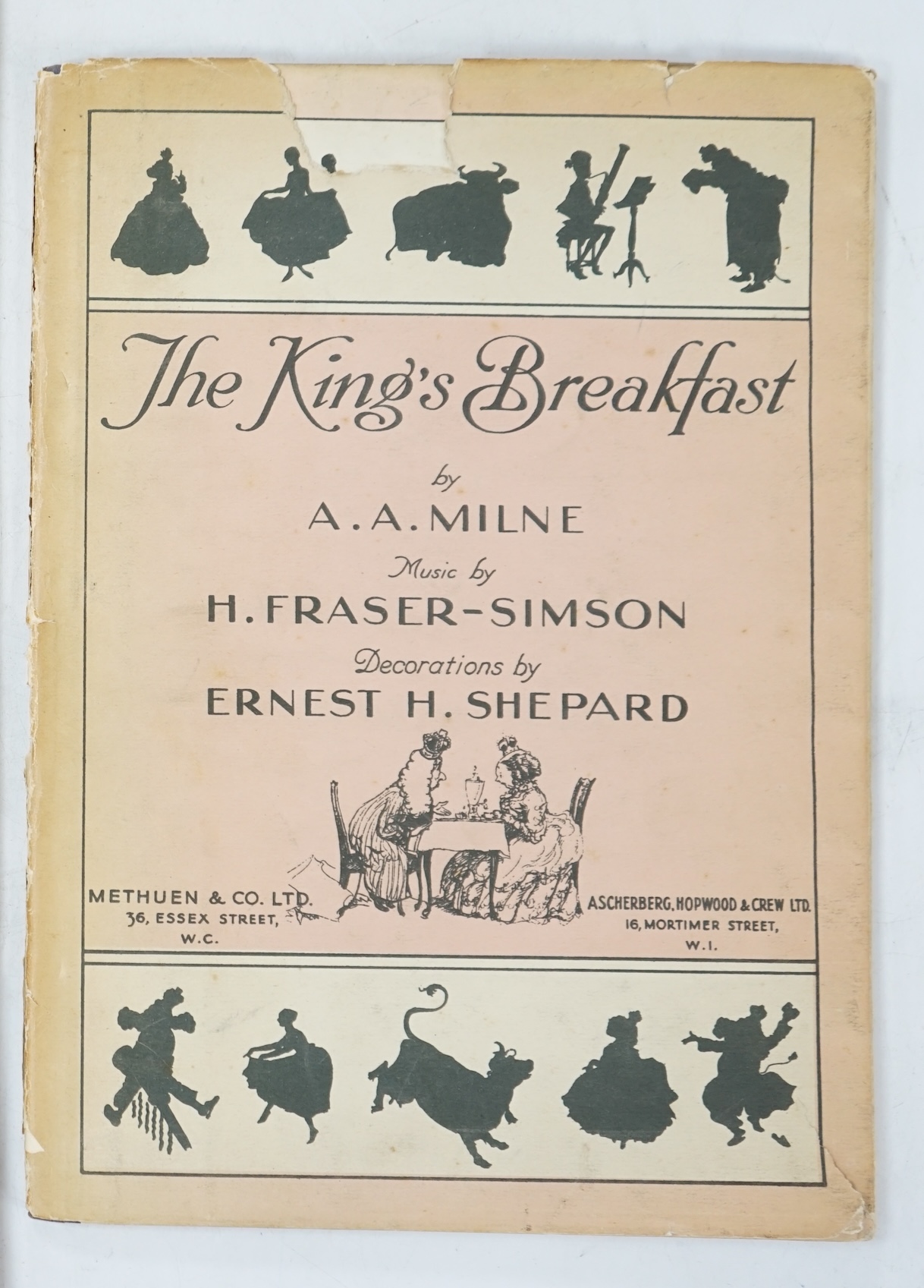 Milne, A. A. - Now We Are Six. 2nd edition. illus. throughout (some full page, by Ernest H. Shepard); publisher's gilt pictorial and ruled red cloth, gilt top, pictorial e/ps., sm. cr.8vo. 1927; Milne, A.A. - The House a